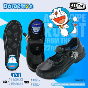 ADDA รองเท้านักเรียนผู้หญิงลาย Doraemon ลิขสิทธิ์แท้จาก Doraemon รุ่น 41Z01  (ไซส์ 30-41)