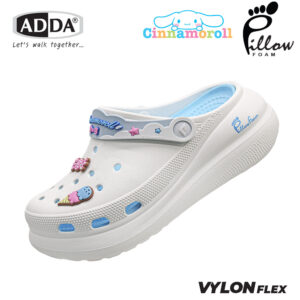 ADDA Pillow Foam รองเท้าแตะ รองเท้าลำลองหัวโต สำหรับผู้หญิง  ลาย Cinnamoroll ลิขสิทธิ์แท้ รุ่น 5PF01B7  (ไซส์ 1-3)