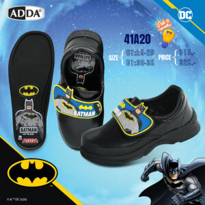 ADDA รองเท้านักเรียน ลาย BATMAN ลิขสิทธิ์แท้  รุ่น 41A20C1B1 (ไซส์ 25-35)