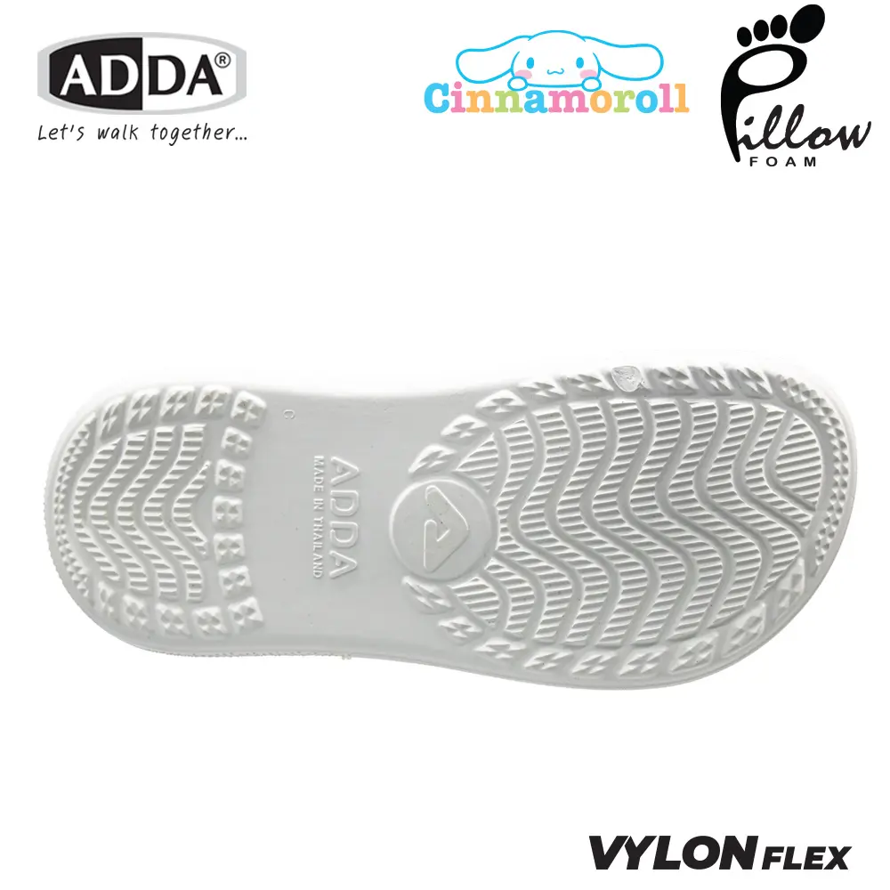 ADDA Pillow Foam รองเท้าแตะ รองเท้าลำลองหัวโต สำหรับผู้หญิง ลาย Cinnamoroll ลิขสิทธิ์แท้ รุ่น 5PF01B7 (ไซส์ 1-3) - Image 5