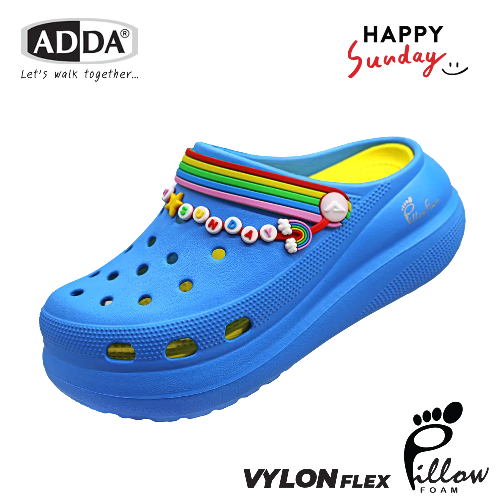 ADDA x HAPPY SUNDAY ลิขสิทธิ์แท้ Pillow Foam รองเท้าแตะ รองเท้าลำลอง แบบสวม สำหรับผู้หญิง รุ่น 5PF01WB (ไซส์ 4-7) - Image 4