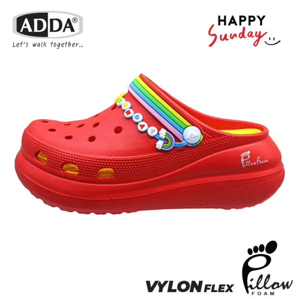 ADDA x HAPPY SUNDAY ลิขสิทธิ์แท้ Pillow Foam รองเท้าแตะ รองเท้าลำลอง แบบสวม สำหรับผู้หญิง รุ่น 5PF01WB (ไซส์ 4-7)