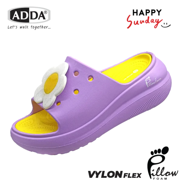 ADDA x HAPPY SUNDAY ลิขสิทธิ์แท้ Pillow Form รองเท้าแตะ รองเท้าลำลอง แบบสวม สำหรับผู้หญิง รุ่น 5PF08W3 (ไซส์ 4-7)