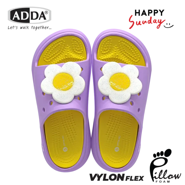 ADDA x HAPPY SUNDAY ลิขสิทธิ์แท้ Pillow Form รองเท้าแตะ รองเท้าลำลอง แบบสวม สำหรับผู้หญิง รุ่น 5PF08W3 (ไซส์ 4-7)