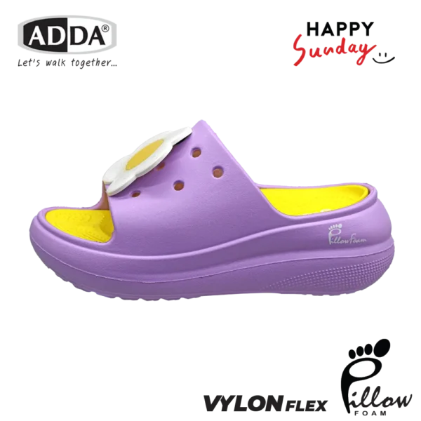 ADDA x HAPPY SUNDAY ลิขสิทธิ์แท้ Pillow Form รองเท้าแตะ รองเท้าลำลอง แบบสวม สำหรับผู้หญิง รุ่น 5PF08W3 (ไซส์ 4-7)