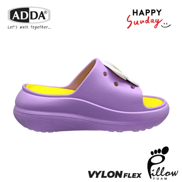 ADDA x HAPPY SUNDAY ลิขสิทธิ์แท้ Pillow Form รองเท้าแตะ รองเท้าลำลอง แบบสวม สำหรับผู้หญิง รุ่น 5PF08W3 (ไซส์ 4-7)