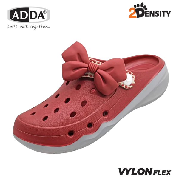 ADDA 2density รองเท้าแตะ รองเท้าลำลอง สำหรับผู้หญิง แบบสวมหัวโต Candy Bow รุ่น 5TD82W2 (ไซส์ 4-6)