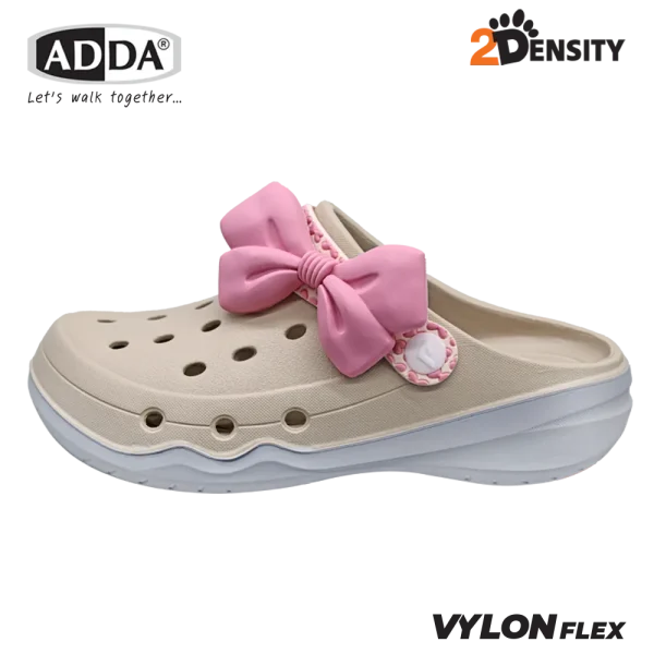 ADDA 2density รองเท้าแตะ รองเท้าลำลอง สำหรับผู้หญิง แบบสวมหัวโต Candy Bow รุ่น 5TD82W2 (ไซส์ 4-6)