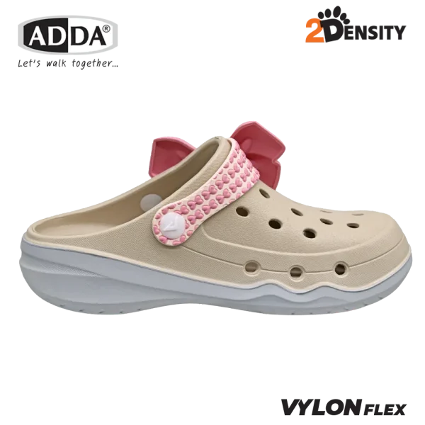 ADDA 2density รองเท้าแตะ รองเท้าลำลอง สำหรับผู้หญิง แบบสวมหัวโต Candy Bow รุ่น 5TD82W2 (ไซส์ 4-6)