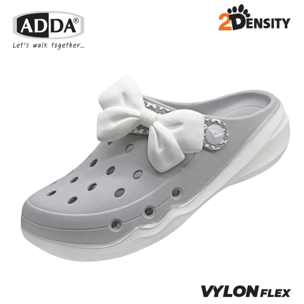 ADDA 2density รองเท้าแตะ รองเท้าลำลอง สำหรับผู้หญิง แบบสวมหัวโต Candy Bow รุ่น 5TD82W2 (ไซส์ 4-6)