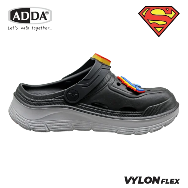 ADDA 2density รองเท้าแตะ รองเท้าลำลอง สำหรับเด็ก แบบสวมหัวโต Superman รุ่น 5TD88BB (ไซส์ 11-13,1-3)