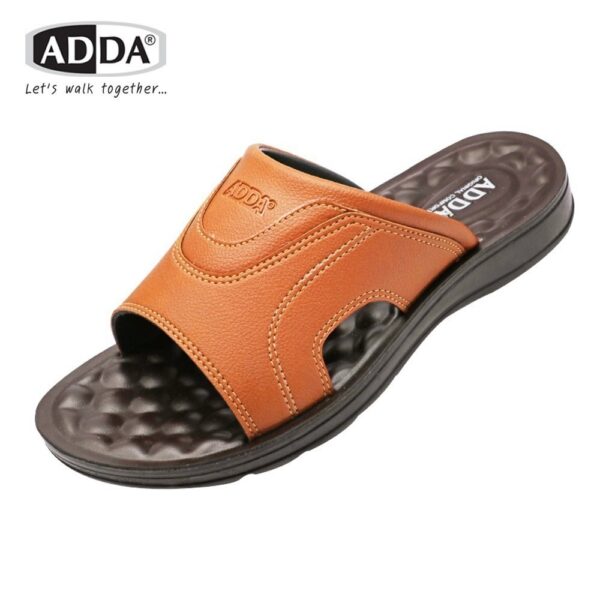 ADDA PU รองเท้าแตะ สำหรับผู้ชาย แบบสวม รุ่น 73801 (ไซส์ 39-45)