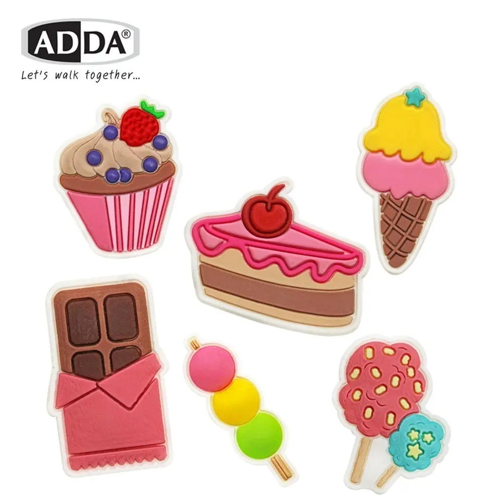 ADDA ตัวติดรองเท้า Desserts SET 6 PCS รุ่น JB002W1