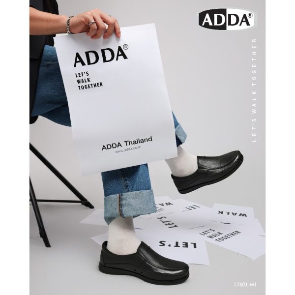 ADDA รองเท้าแตะลำลองผู้ชายแบบสวม รองเท้าหุ้มส้น รุ่น 17601M1 (ไซส์ 7-11)