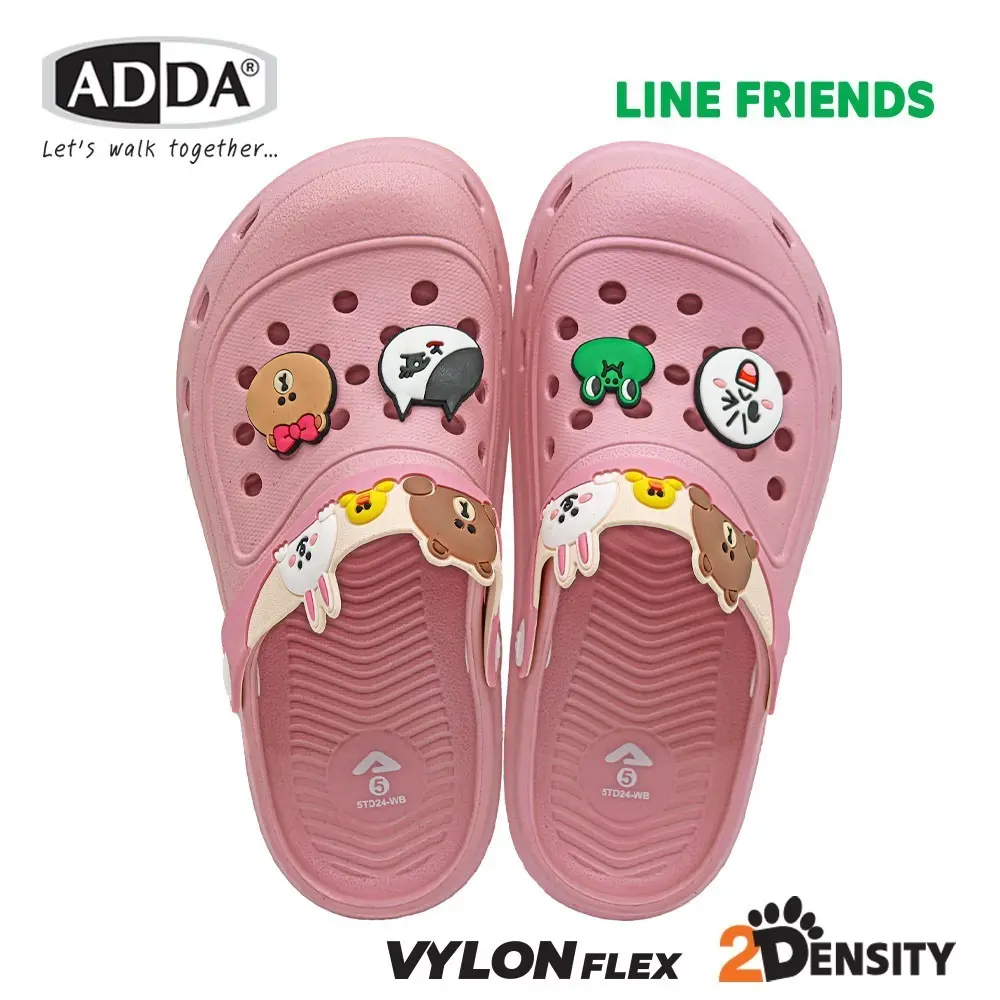 ADDA 2density รองเท้าแตะ รองเท้าลำลอง สำหรับผู้หญิง แบบสวมหัวโต Line Friends รุ่น 5TD24WB (ไซส์ 4-6) - Image 3
