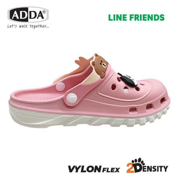 ADDA 2density รองเท้าแตะ รองเท้าลำลอง สำหรับผู้หญิง แบบสวมหัวโต Line Friends รุ่น 5TD24WB (ไซส์ 4-6)