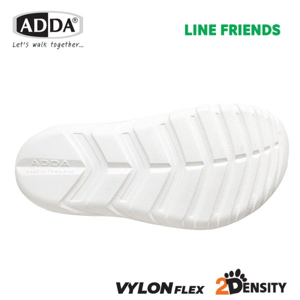 ADDA 2density รองเท้าแตะ รองเท้าลำลอง สำหรับผู้หญิง แบบสวมหัวโต Line Friends รุ่น 5TD24WB (ไซส์ 4-6)