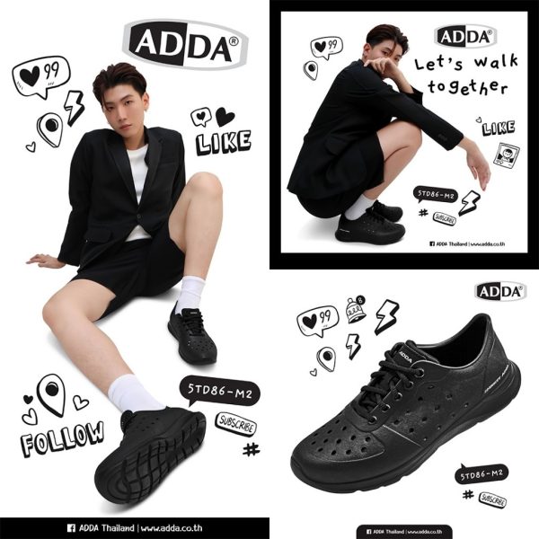 ADDA 2density รองเท้าลำลอง รองเท้าหุ้มส้น สำหรับผู้ชาย รุ่น 5TD86M2 (ไซส์ 7-10)