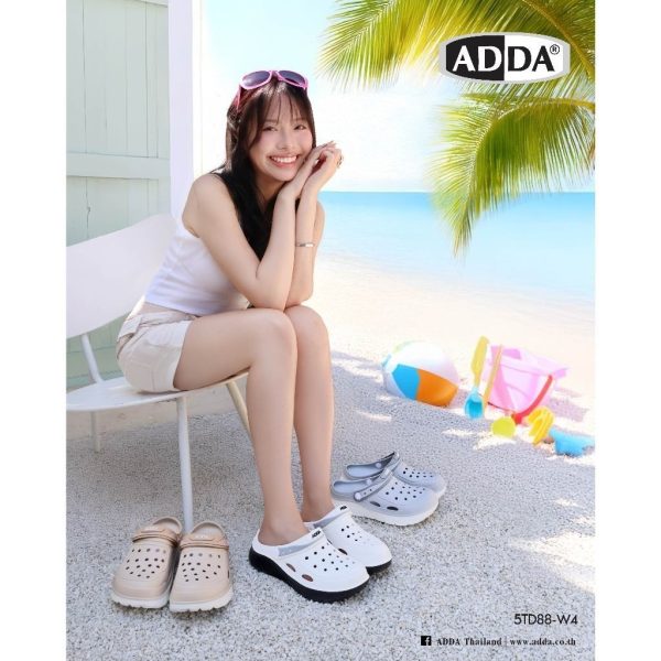 ADDA 2density รองเท้าแตะ รองเท้าลำลอง สำหรับผู้หญิง แบบสวมหัวโต รุ่น 5TD88W4 (ไซส์ 4-6)