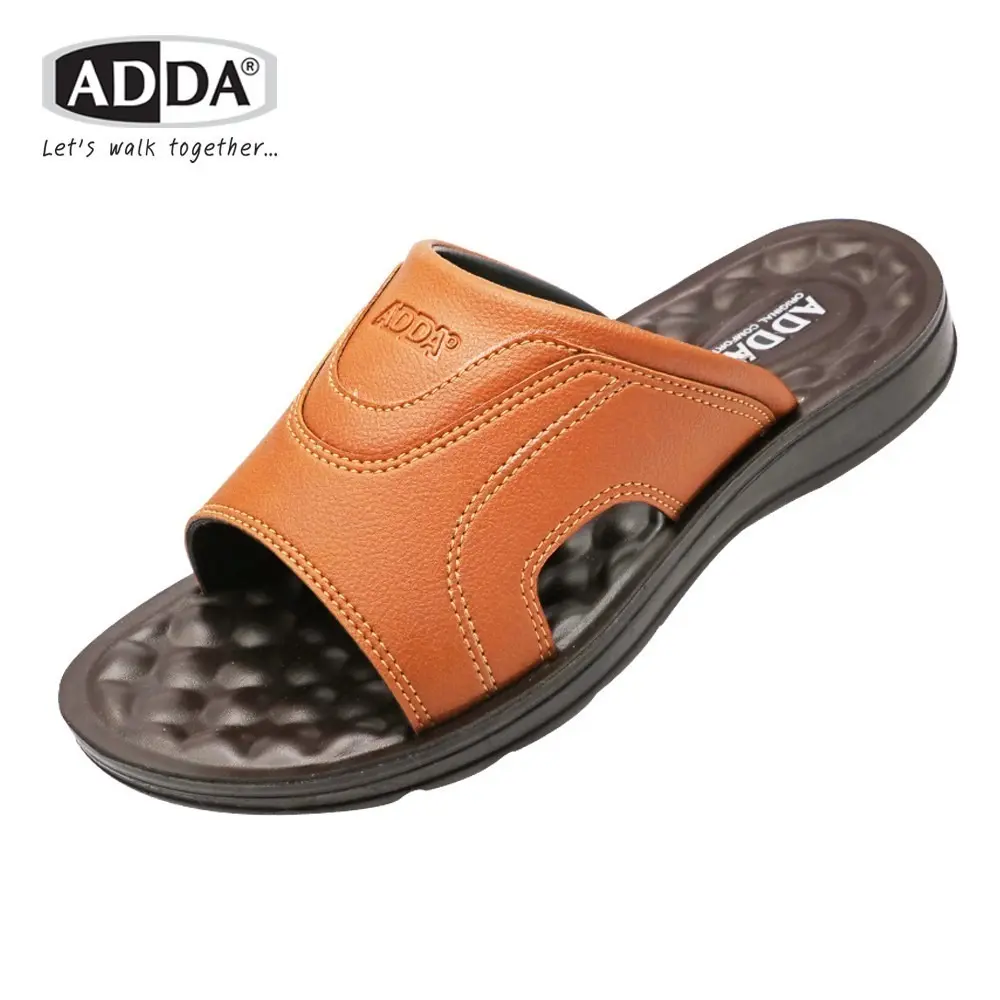 ADDA PU รองเท้าแตะ สำหรับผู้ชาย แบบสวม รุ่น 73801 (ไซส์ 39-45) - Image 4