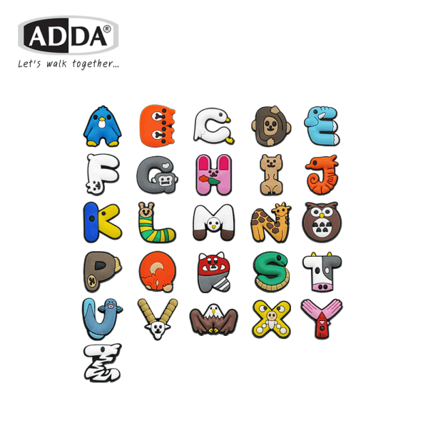 ADDA ตัวติดรองเท้า ตัวอักษรภาษาอังกฤษ A-Z รุ่น JB00A-Z