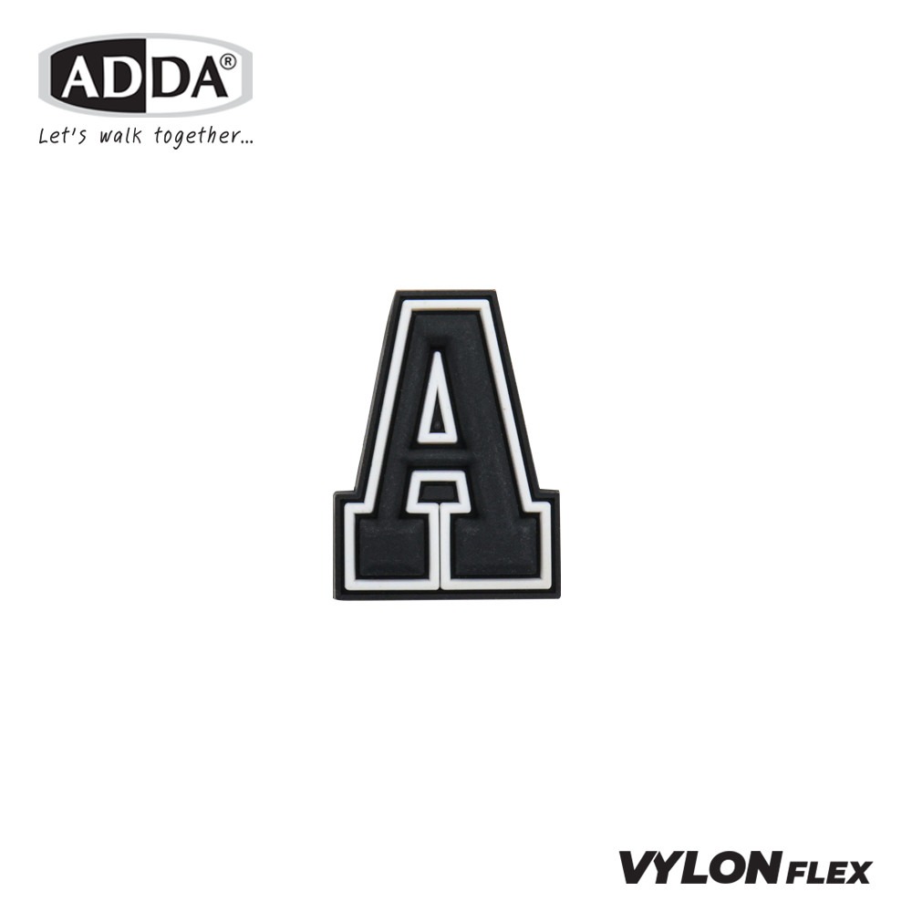 ADDA ตัวติดรองเท้า ตัวอักษรภาษาอังกฤษ A-Z รุ่น JB00AW2-JB00ZW2 (สีดำ) - Image 3