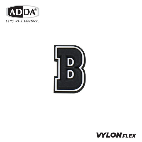 ADDA ตัวติดรองเท้า ตัวอักษรภาษาอังกฤษ A-Z รุ่น JB00AW2-JB00ZW2 (สีดำ)
