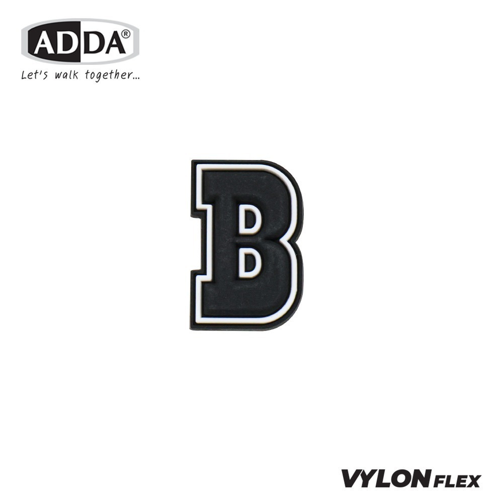ADDA ตัวติดรองเท้า ตัวอักษรภาษาอังกฤษ A-Z รุ่น JB00AW2-JB00ZW2 (สีดำ) - Image 4