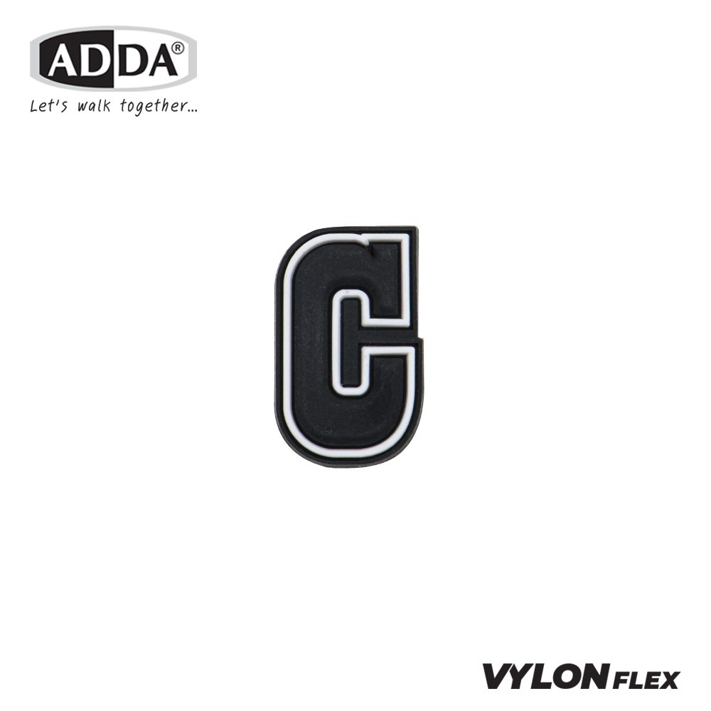 ADDA ตัวติดรองเท้า ตัวอักษรภาษาอังกฤษ A-Z รุ่น JB00AW2-JB00ZW2 (สีดำ) - Image 5