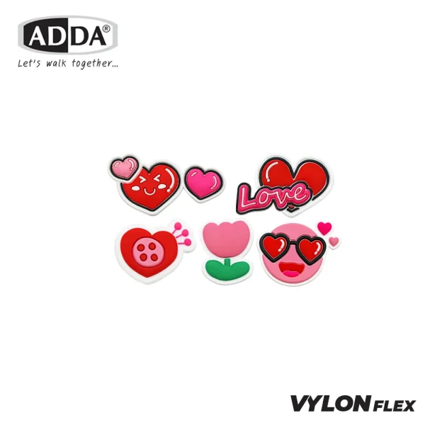 ADDA ตัวติดรองเท้า Valentine's SET 5 PCS รุ่น JB012W1