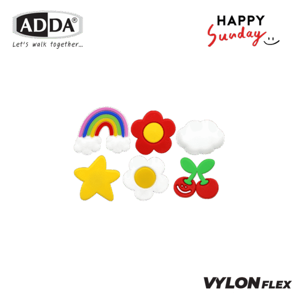 ADDA x Happy Sunday ตัวติดรองเท้า SET 6 PCS รุ่น JB017W1