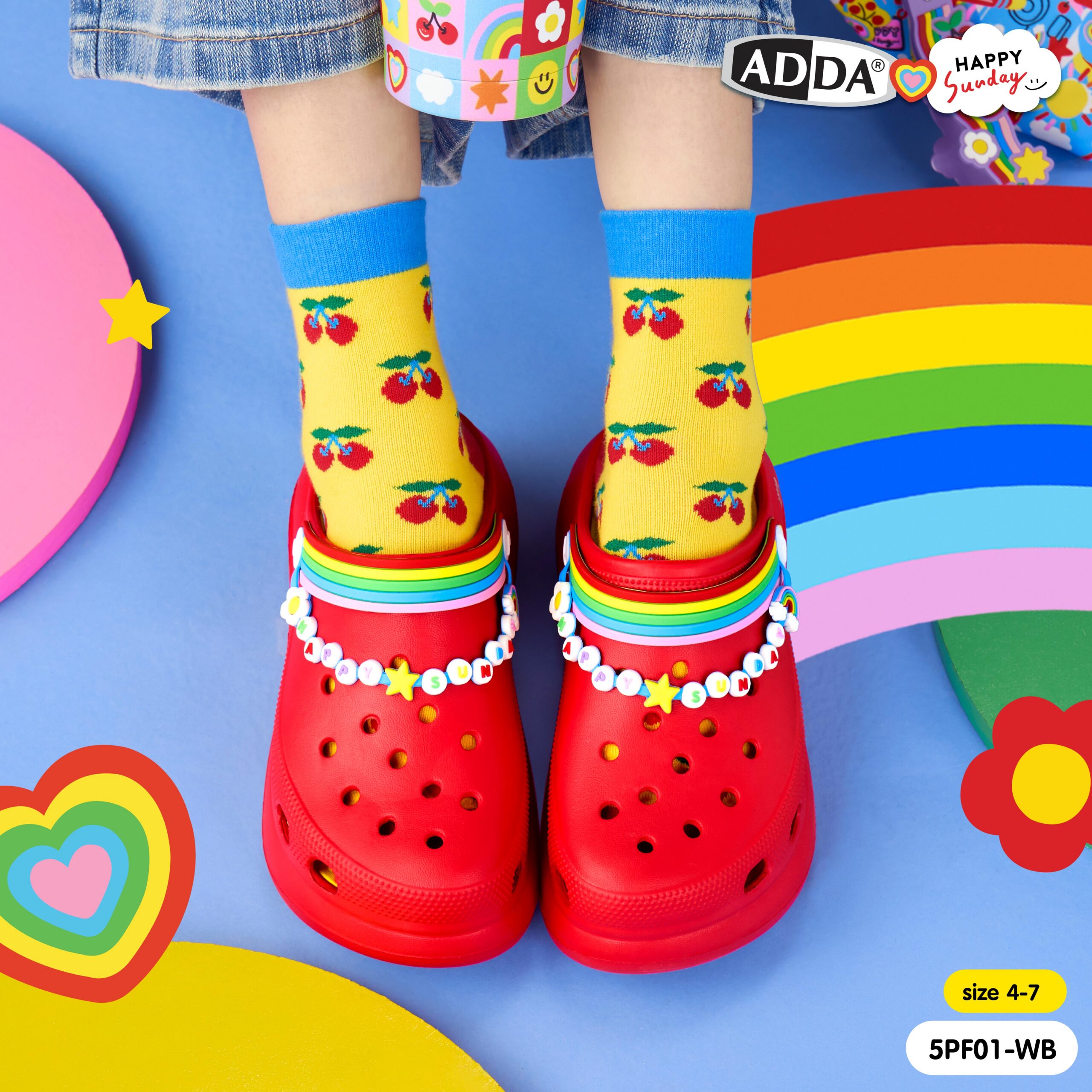 ADDA x HAPPY SUNDAY ลิขสิทธิ์แท้ Pillow Foam รองเท้าแตะ รองเท้าลำลอง แบบสวม สำหรับผู้หญิง รุ่น 5PF01WB (ไซส์ 4-7) - Image 2