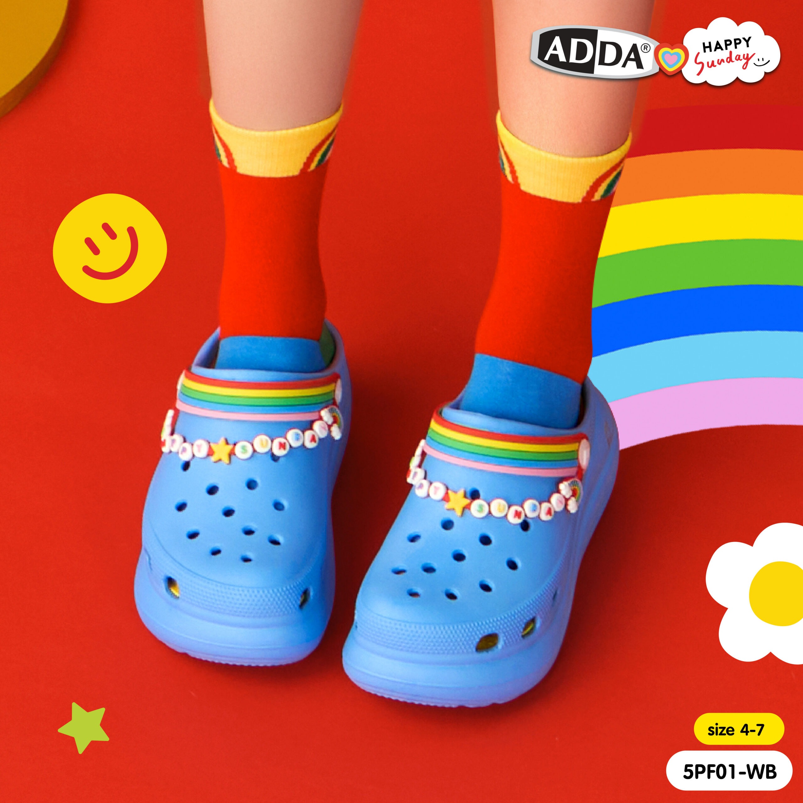 ADDA x HAPPY SUNDAY ลิขสิทธิ์แท้ Pillow Foam รองเท้าแตะ รองเท้าลำลอง แบบสวม สำหรับผู้หญิง รุ่น 5PF01WB (ไซส์ 4-7) - Image 3