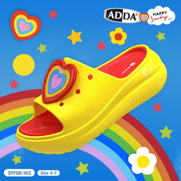 ADDA x HAPPY SUNDAY ลิขสิทธิ์แท้ Pillow Form รองเท้าแตะ รองเท้าลำลอง แบบสวม สำหรับผู้หญิง รุ่น 5PF08W3 (ไซส์ 4-7)