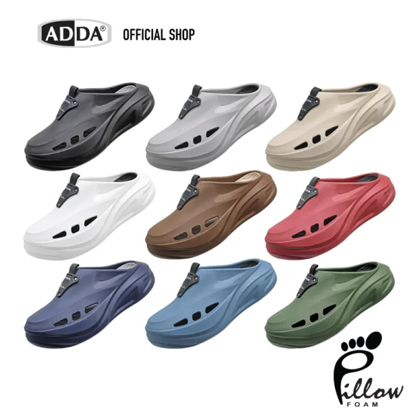ADDA Pillow Foam รองเท้าแตะ รองเท้าลำลองหัวโต สำหรับผู้ชาย รุ่น 5PF14M1 (ไซส์ 7-10)
