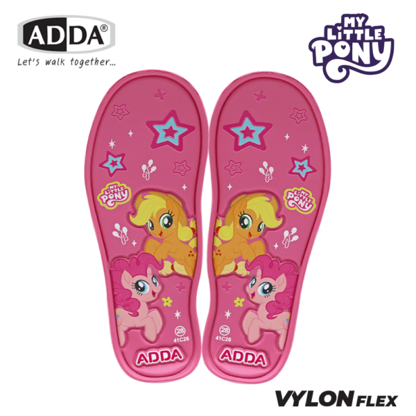 ADDA รองเท้านักเรียน มีไฟกระพริบ ลาย My Little Pony ลิขสิทธิ์แท้ รุ่น 41C26C1B1 (ไซส์ 25-33)