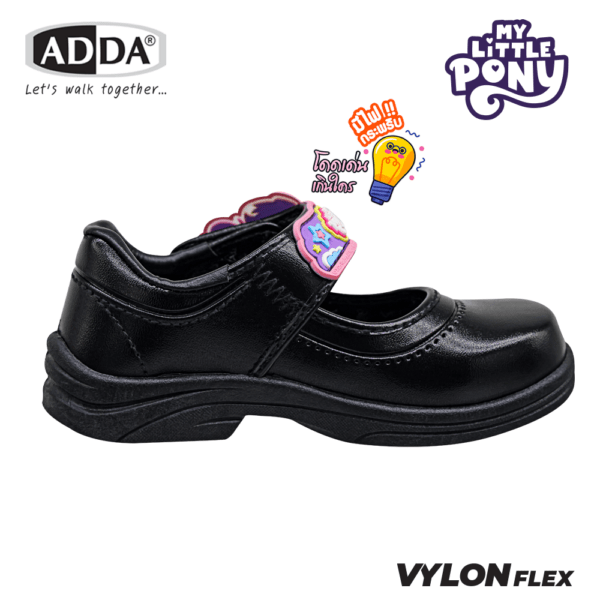 ADDA รองเท้านักเรียน มีไฟกระพริบ ลาย My Little Pony ลิขสิทธิ์แท้ รุ่น 41C26C1B1 (ไซส์ 25-33)