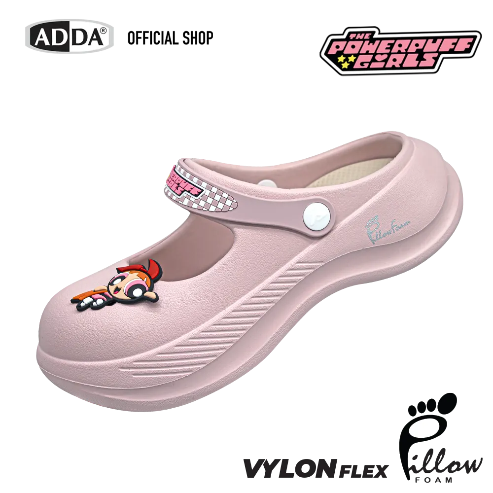 ADDA Pillow Foam รองเท้าสวมหัวโต สำหรับผู้หญิง Powerpuff Girls รุ่น 5PF05W2 (ไซส์ 4-7)