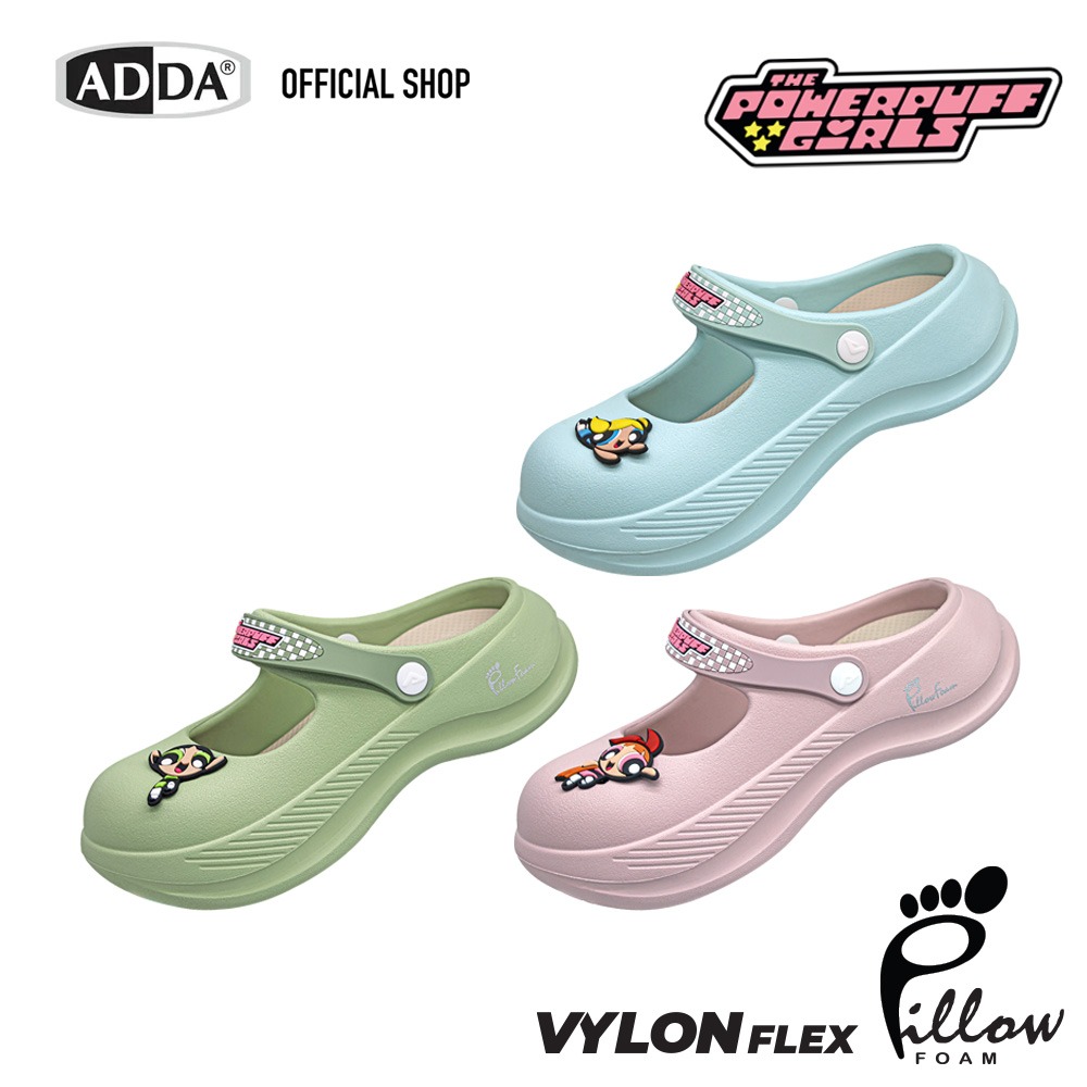ADDA Pillow Foam รองเท้าสวมหัวโต สำหรับผู้หญิง Powerpuff Girls รุ่น 5PF05W2 (ไซส์ 4-7) - Image 2