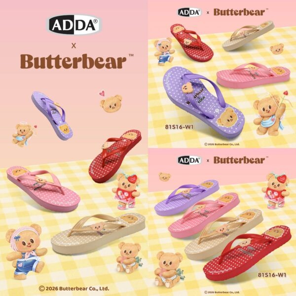 [Pre-Oder 7 - 15  Day] ADDA รองเท้าแตะ แบบหนีบ ADDAxButterbear รุ่น 81S16W1 (ไซส์ 4-6)