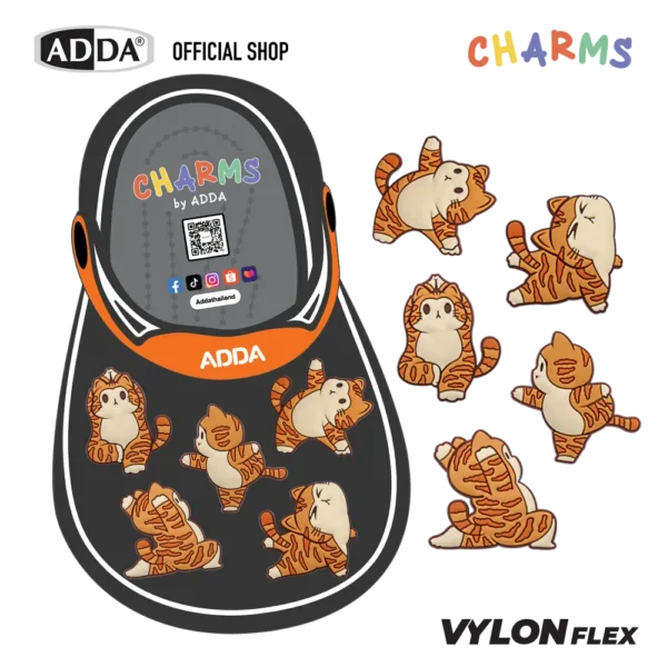 ADDA ตัวติดรองเท้า เหมียวโยคะ SET 5 PCS รุ่น CM015W1